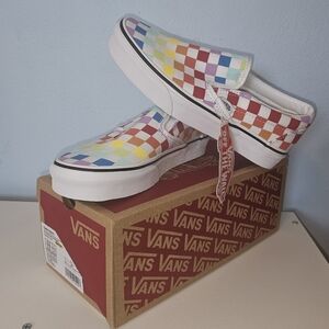 Vans Rainbow Checkerboard Classic Slip-On